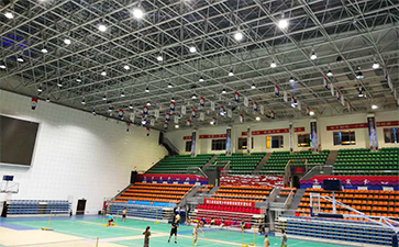 贵州室内带观众席篮球馆照明灯光效果案例