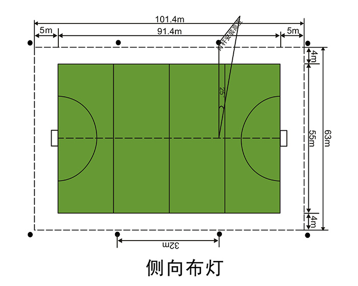 曲棍球场地尺寸图片